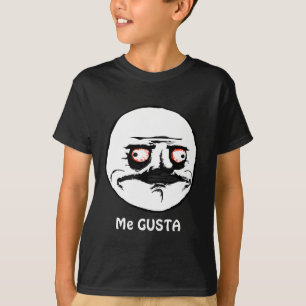 Me Gusta razende komische gezicht T-shirt