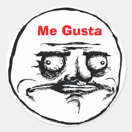 Me Gusta Ronde Sticker (Voorkant)