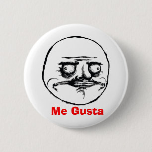 Me Gusta-tekststijl Ronde Button 5,7 Cm
