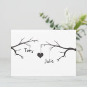 Me Heart You Engagement Party Invitation (Debout devant)
