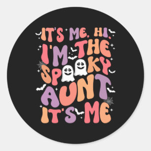 Me Hi In The Spooky Tunt It Me Retro Halloween GH Ronde Sticker