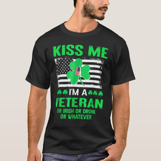 Me Im A Veteran Irish St Patricks Day T-shirt (Voorkant)