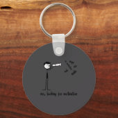 Me Looking For Motivation Funny Stickman Figures  Sleutelhanger (Voorkant)