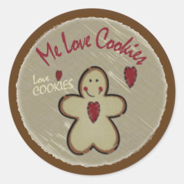 Me Love Cookies - Gingerbrood Ronde Sticker