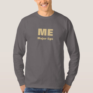 ME / Major Ego Mannen Logo Grey Lange Mouw T-shirt