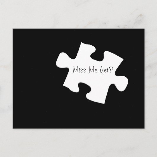 Me Manque Encore ? Carte postale Pièce de puzzle (Devant)