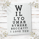 Me Mariage Personnalisé Graphique Opticien<br><div class="desc">Personnalisez votre proposition de mariage avec ce cadeau amusant,  unique et mémorable. Conçu par Thisisnotme©</div>