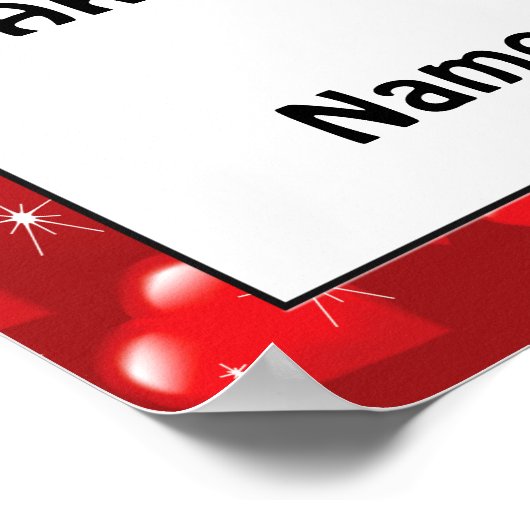 Me Marierez-Vous Poster Red Hearts (Coin)