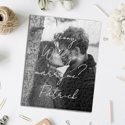 Me marierez-vous un Puzzle vertical noir et blanc