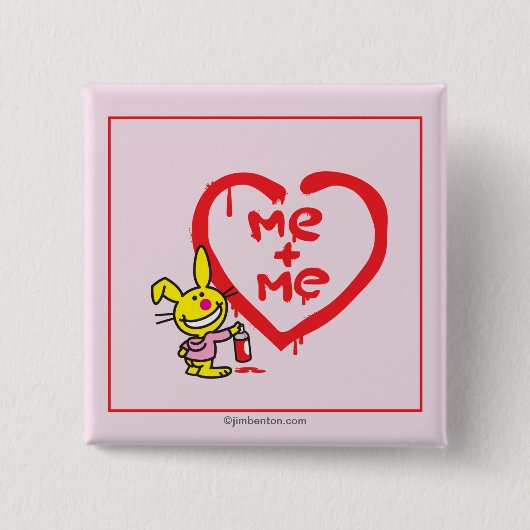 Me + mij vierkante button 5,1 cm (Voorkant)