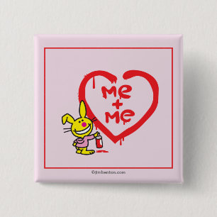 Me + mij vierkante button 5,1 cm