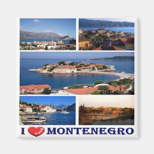 ME - Montenegro - I Love - Collage Mosaic Magneet