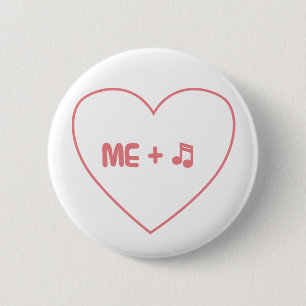 Me + muziek ronde button 5,7 cm