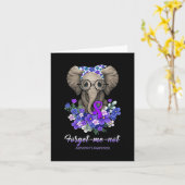 Me Not Elephant Flowers Alzheimerheimer Brain Awar Kaart (Gele Bloem)