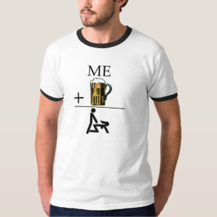 Me Plus Beer is gelijk aan Naughty T-shirt