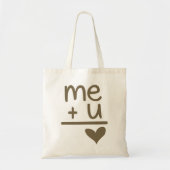 Me Plus U staat gelijk aan Love Canvas Canvas tas (Voorkant)