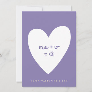 Me Plus You is gelijk aan Love Valentijnsdag Card Feestdagenkaart