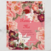 Me Rappeler Poème Papier Personnalisé (Devant / Derrière)