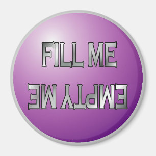 Me remplir-Vide-me Purple lave-vaisselle aimant