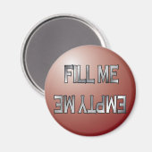 Me remplir-Vide-moi aimant lave-vaisselle rouge (Recto/Verso)