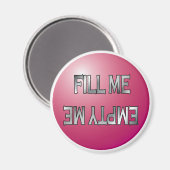 Me remplir-Vide-moi Pink lave-vaisselle aimant (Recto/Verso)