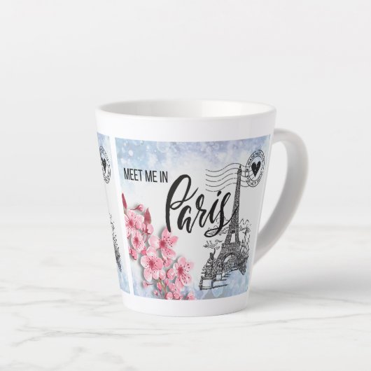 Me rencontrer à Paris Latte Mug (Angle droit)