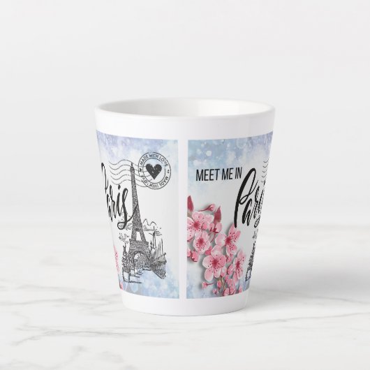 Me rencontrer à Paris Latte Mug (Devant)