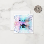 *~* ME RENCONTRER ? Carte de note plat AP63 Relati (Devant/Arrière en situation)