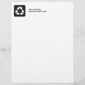 Me réutiliser, Me recycler Papier en-tête Recyclé  (Devant)