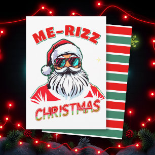 Me-Rizz Kerst gen Alpha meme humor Kerstmis Feestdagenkaart