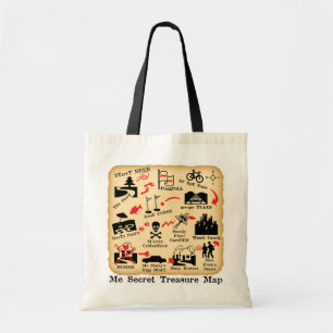 ME SECRET TREASURE KAART TOTE BAG