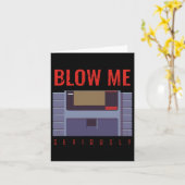 Me Seriously 90s Retro Videogame  Gamer Kaart (Gele Bloem)