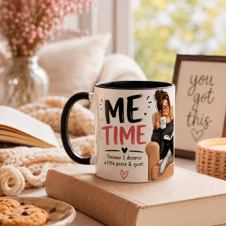 Me Time Coffee Mug, Funny Self Care Gift for Women Mok