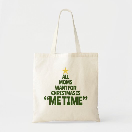Me Time Simple Christmas Tree Typographie Sac four (Devant)