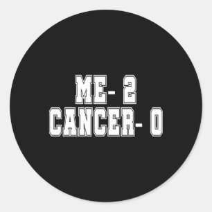 ME Twee Kanker 0 Tweemaal Tijd Overlevende Chemo R Ronde Sticker