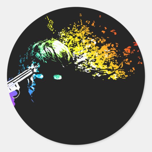 me zacht doden ronde sticker (Voorkant)