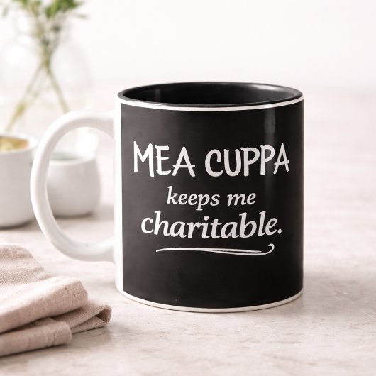 Mea Cuppa Keeps Me Charitable Catholic Humor Mug