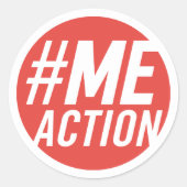 #MEAction Autocollants Ronds Classiques Logo Rouge (Devant)