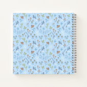 Mead Flowers Blue Monogram Journal Notitieboek (Achterkant)