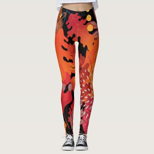 Meadley colorée de Leggings Feuille (Devant)
