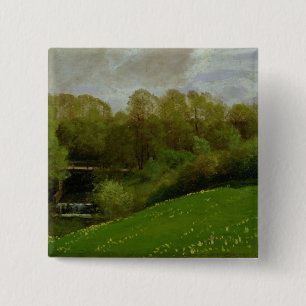 Meadow and Woodland, 1895 Vierkante Button 5,1 Cm
