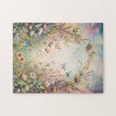 Meadow bloemen en vlinders legpuzzel (Horizontaal)