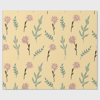 Meadow Blooms: Minimalist Botanical Pattern Cadeaupapier