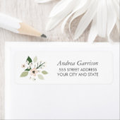 Meadow Blooms Return Address Label - wit (Insitu)