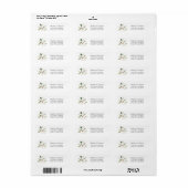 Meadow Blooms Return Address Label - wit (Full Sheet)
