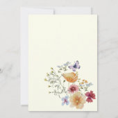 Meadow Bohemian Wildflower Wedding Kaart (Achterkant)