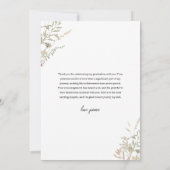 Meadow Botanicals Afstuderen Foto Dank u Bedankkaart (Achterkant)