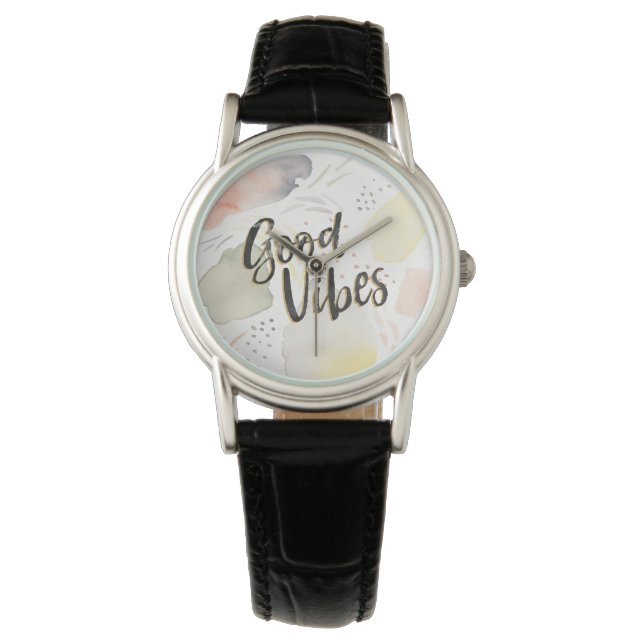 Meadow Breeze III | Good Vibes Horloge (Voorkant)