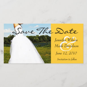 Meadow Bride Bewaar de datum Fotokaart Save The Date