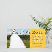 Meadow Bride Bewaar de datum Fotokaart Save The Date (Staand voorkant)